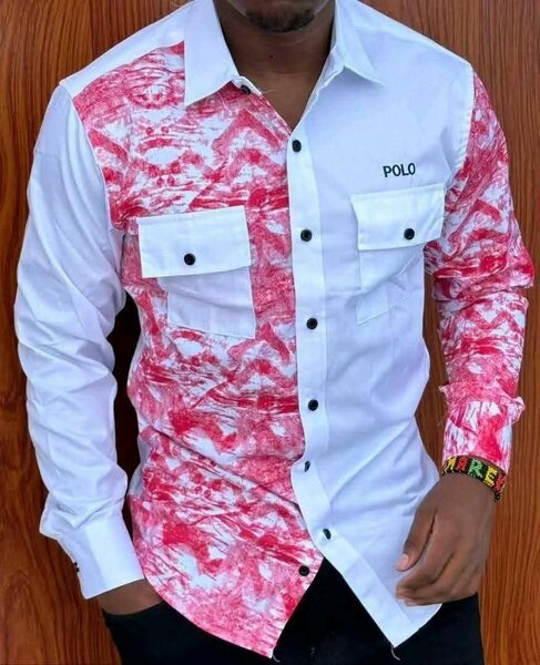 Chemise Homme Polo Rouge et Blanc