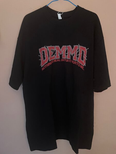 T-shirt noir à message