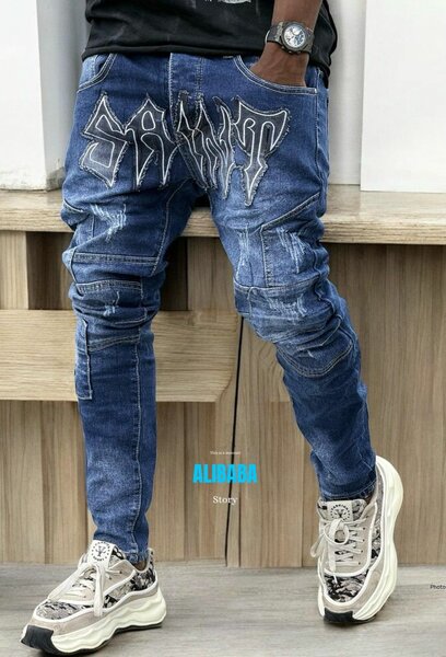 Jean décontracté streetwear homme