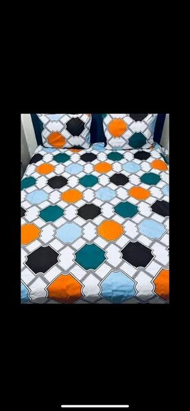 Parure de lit géométrique colorée