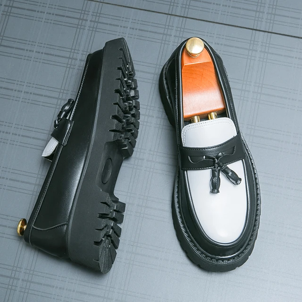 MOCASSINS BLANC NOIR