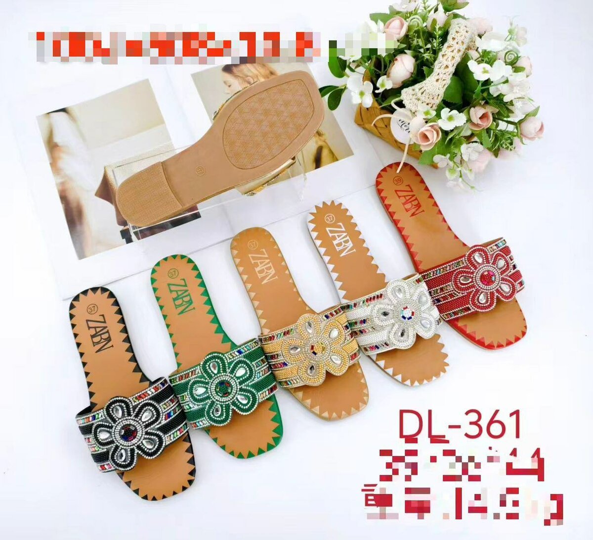 Sandales Bohèmes Perles Femmes