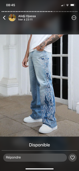 Pantalons en jean avec perles tendances