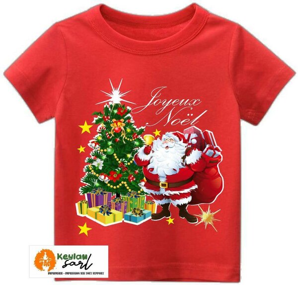 T-shirt Noël Enfant Motif Père Noël