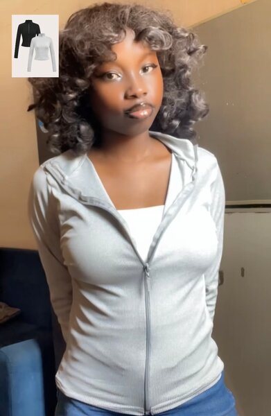 Veste zippée blanche élégante