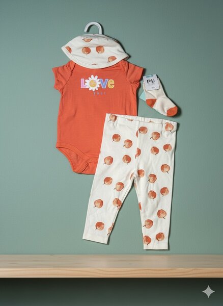 Ensemble bébé pêche adorable