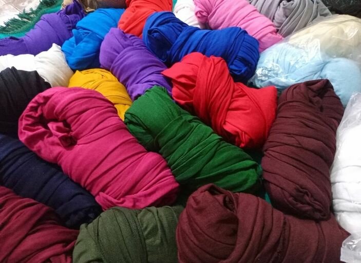 Foulard en coton coloré