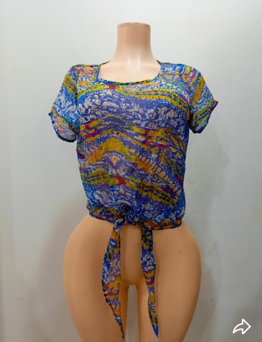 Blouse légère imprimée colorée