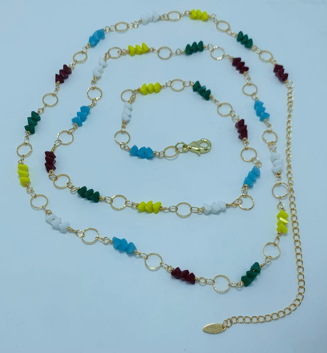 Chaîne à la hanche multicolore