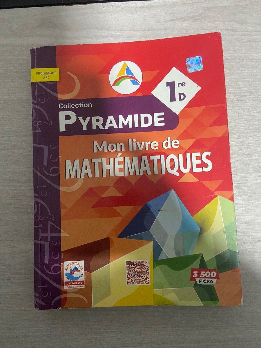 Livre de Mathématiques 1ère D