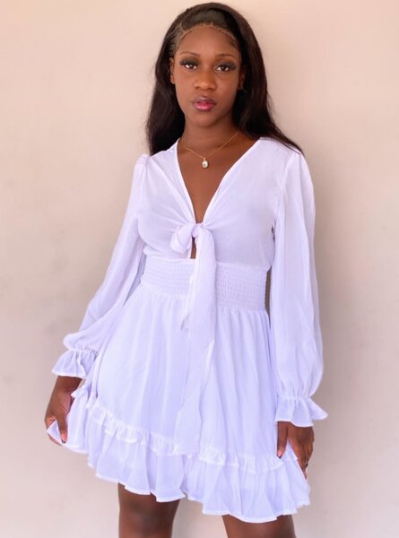 Shiny women's dress white 🎀NEW IN🎀 S,m,l,xl,2xl