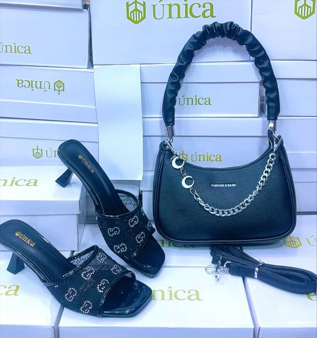 Women's Stylish Handbag and Sandal Set