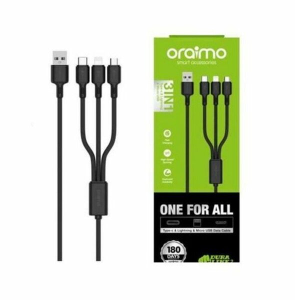 Câble Oraimo triple bout, 3 en 1