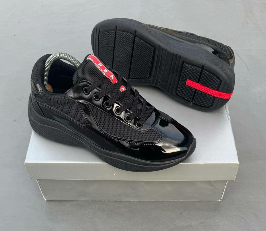 Baskets Noires Prada Homme