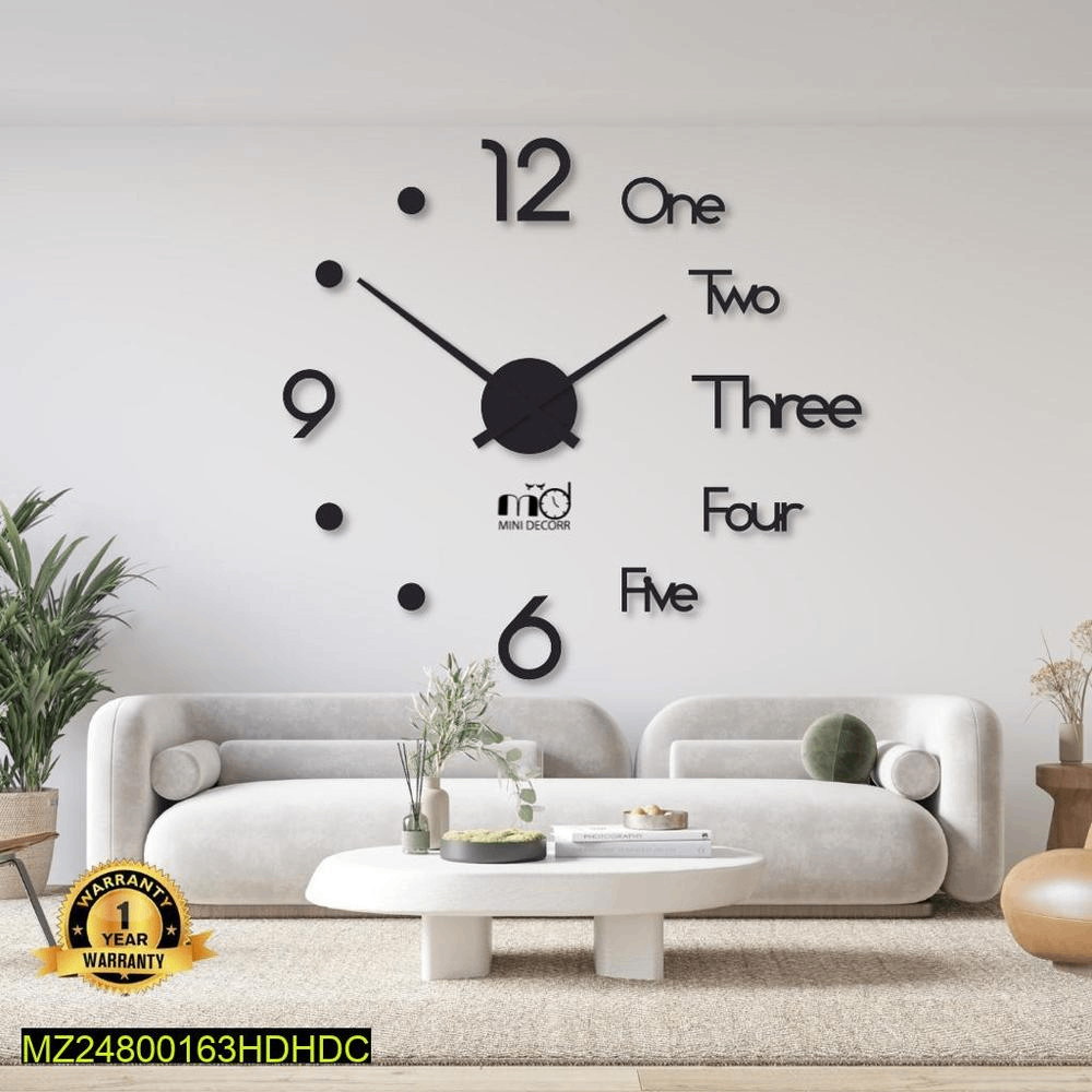 Beautiful Dot Digit Wood Wall Clock