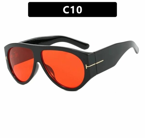 Lunettes de soleil rouges tendance