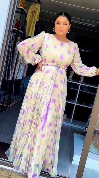 Women's long dress with print