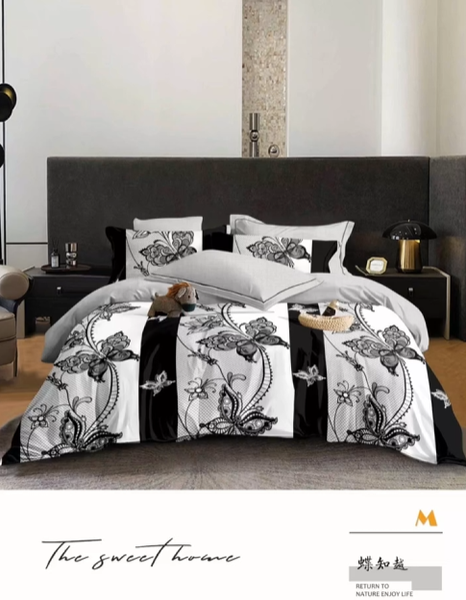 7pcs removable reversible duvet set