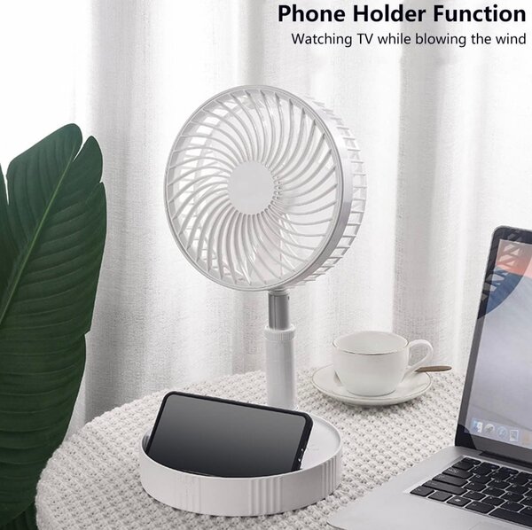 Ventilateur Portable avec Support Téléphone