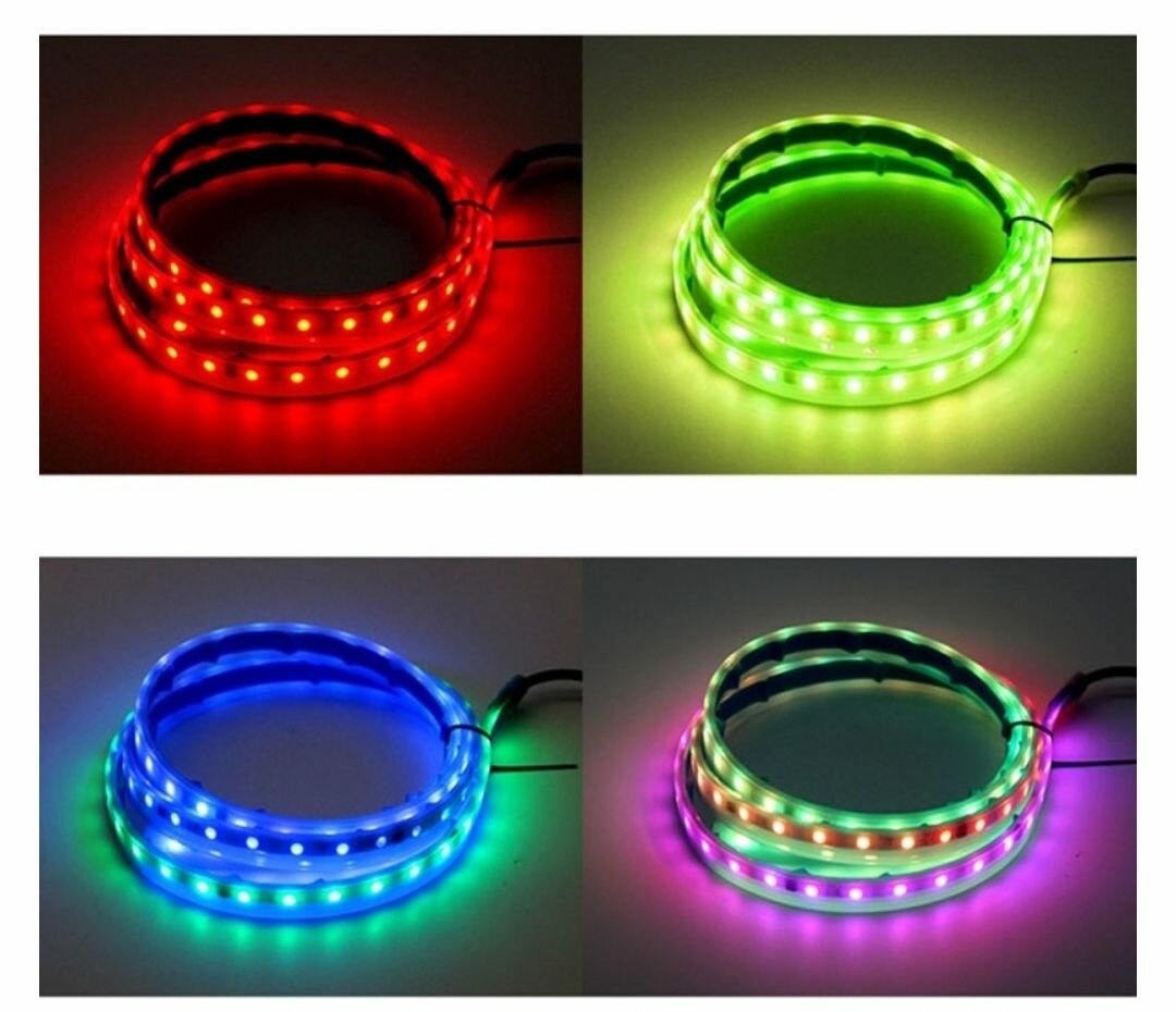 47.2" CAR 7 COLOR FLEXIBLE WATERPROOF LED STRIP LIGHTS