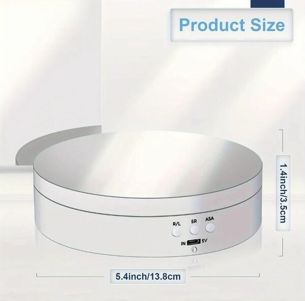 360 Degree Rotating Display Stand, 13.72 cm Motorized