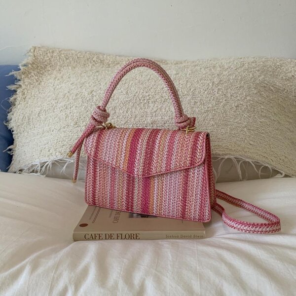 Sac à main en paille tressée