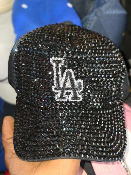 Casquette strass glamour