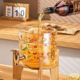 Beverage Dispenser Beverage Container Fruit Teapot brown