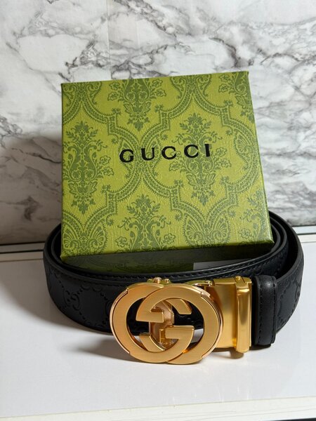 Ceinture Gucci en cuir noir