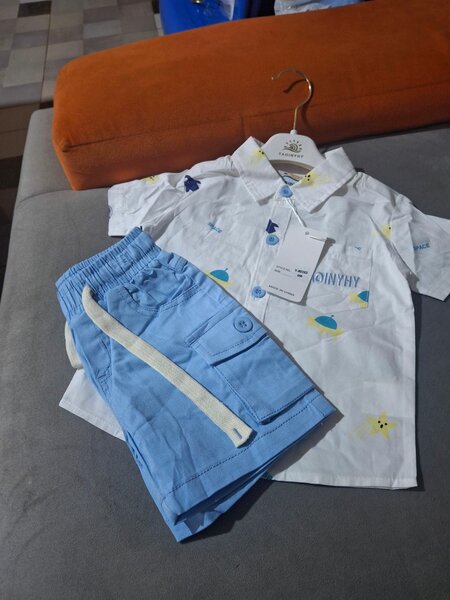 Ensemble fille blanc et rouge