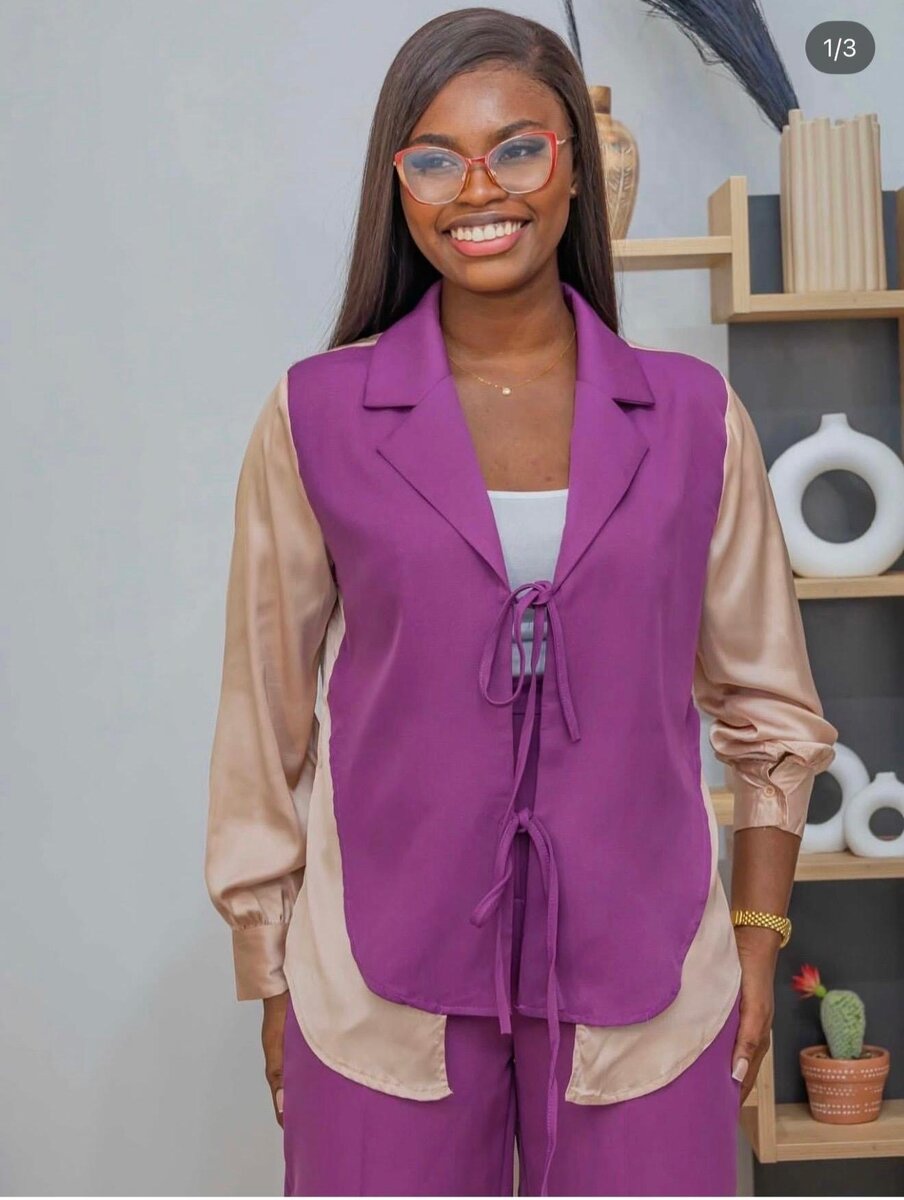 Ensemble bleu floral chic