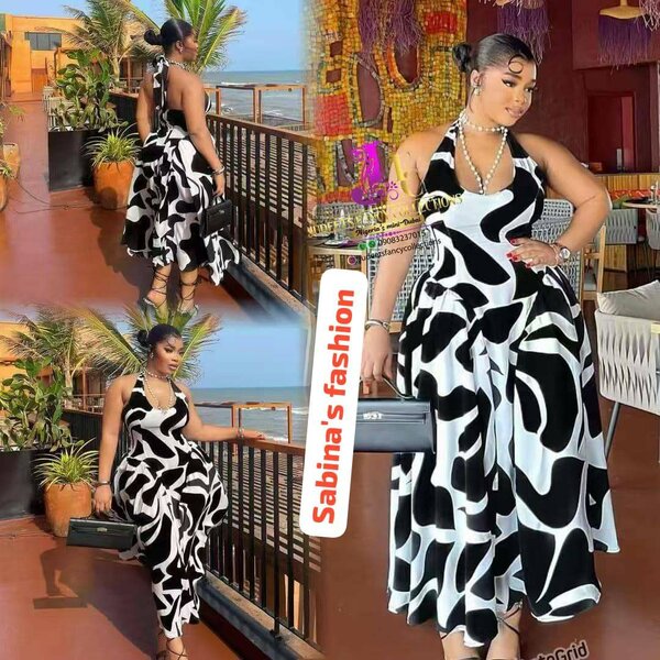 Robe longue imprimée élégante