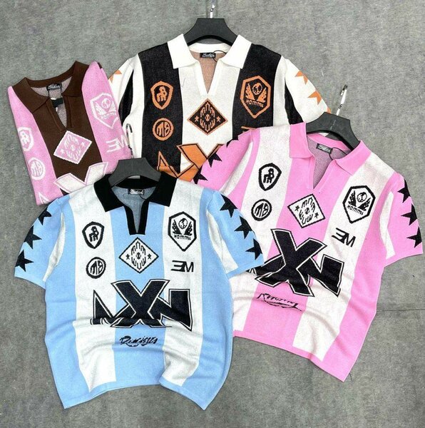 Polo vintage à motifs coloré