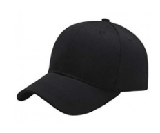 Casquette Homme - 100% Coton - Noir