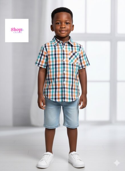 Chemise à carreaux garçon 4 ans