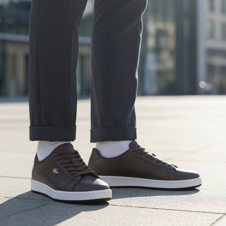 Sneakers en cuir noir