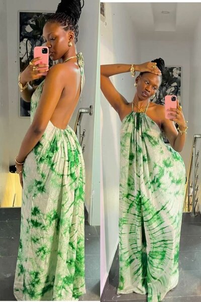 Robe d'été dos nu tie-dye