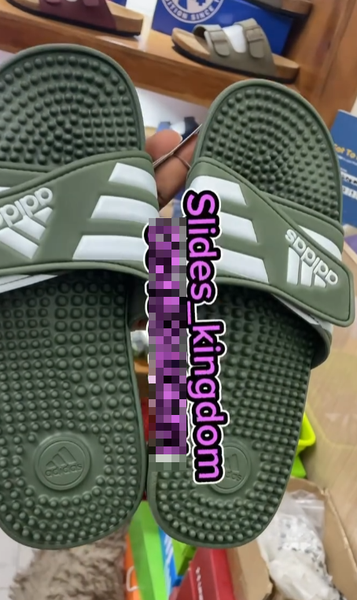 Men's Green Adidas Flip-flops