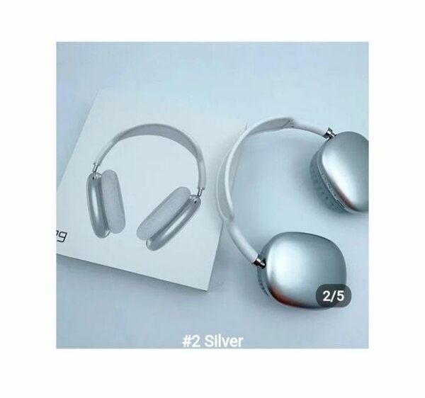 Casque Bluetooth argenté élégant