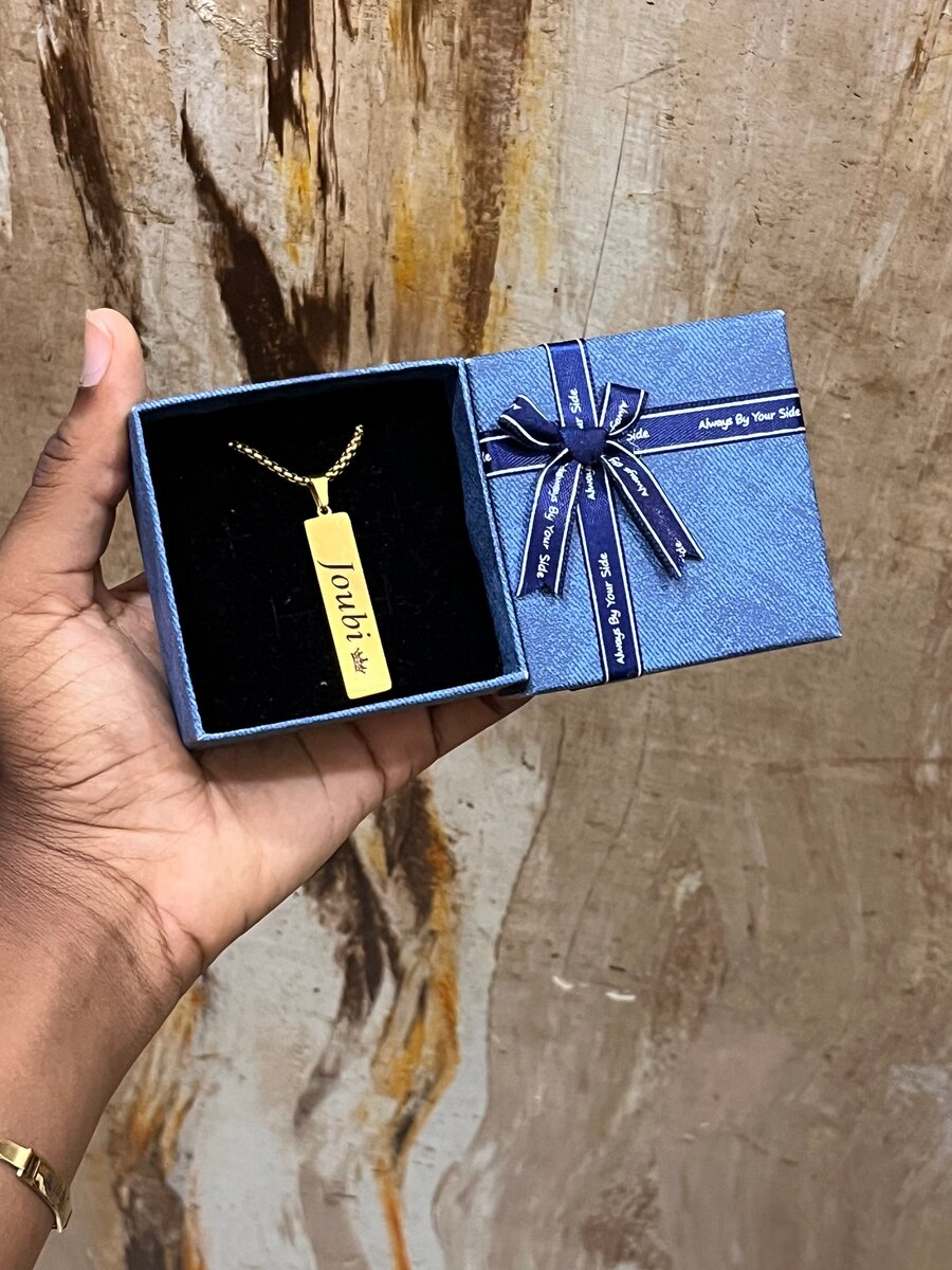 Gold Bar Pendant Necklace