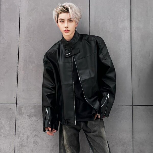 Unisex leather jacket