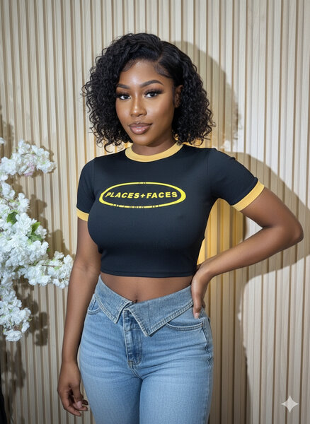 T-shirt cropped tendance femme