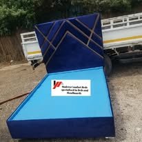 custom made bed with a high base