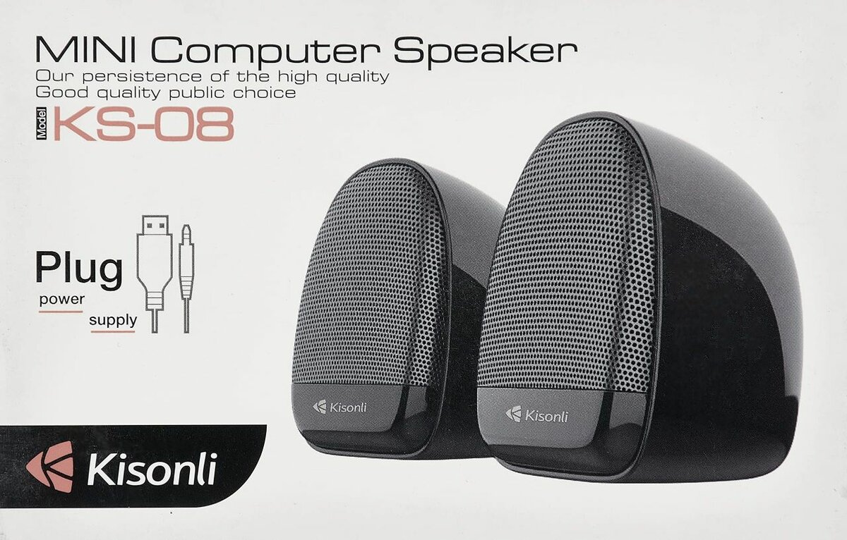 Kisonli Computer Speaker KS-08 Mini USB Wired Speaker PC