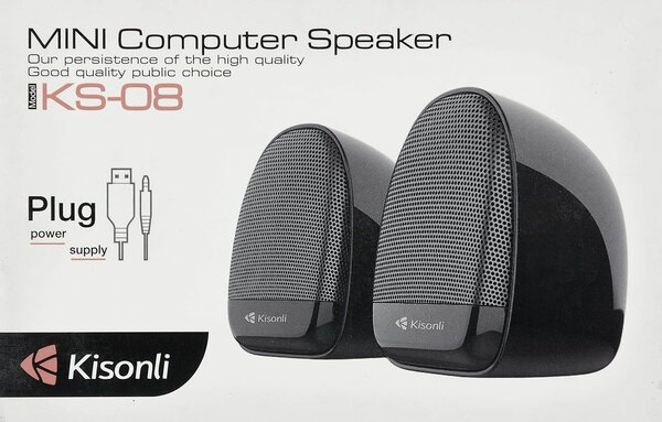 Kisonli Computer Speaker KS-08 Mini USB Wired Speaker PC