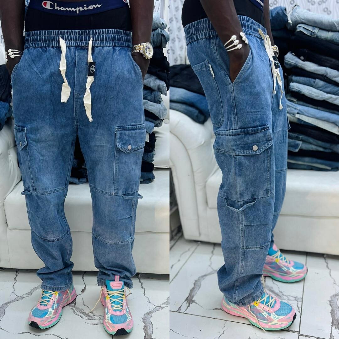 Pantalons cargo en denim tendance
