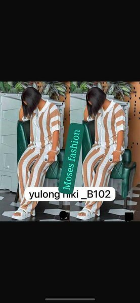 Ensemble Décontracté Rayé Femme