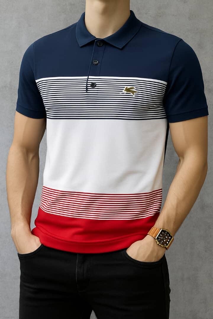 Polo à rayures homme élégant