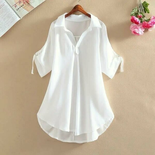 Lot 3 chemisiers femme (blanc, rouge, noir)