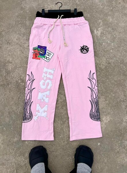 Pantalon Sweat Rose Imprimé